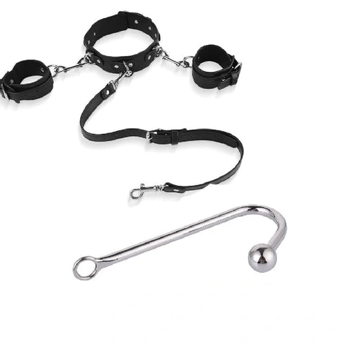 Anal Hooks Collar with Anal Cuffs Elegant and Beaded Hook 5334 0929